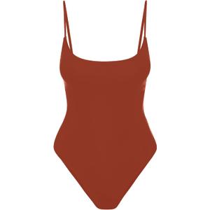 Narecte Sexy One Piece Bathing Suit for Women Tummy Control High Cut One Piece Swimsuit Women's (18-20, Red) XL