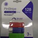 Verbatim 128GB Pinstripe USB 3.2 Gen 1 Flash Drive Retractable Thumb Drive - 3 Pack - Multicolor (Green, Blue, Red)