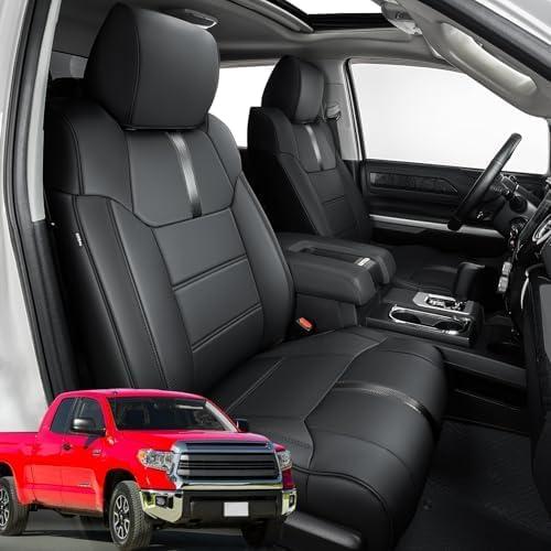 for Toyota Tundra Seat Covers 2014-2021, CrewMax only, for SR/ SR5, Black
