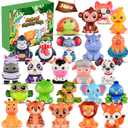 24PCS Party Favors for Kids, Animal Squishy Toys, Goodie Bag Pinata Fillers, Safari Wild Birthday Decorations, Treasure Chest Classroom Prizes,Easter Halloween Christmas Stocking Stuffers Gifts