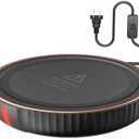 HouseGem Large Candle Warmer Plate - Coffee Cup Mug Warmer for Desk, Candle Melter, Electric Mug Heater for Beverages, Milk & Tea, Coffee Accessories Ideal Gifts Keep Cup Warm (Black)