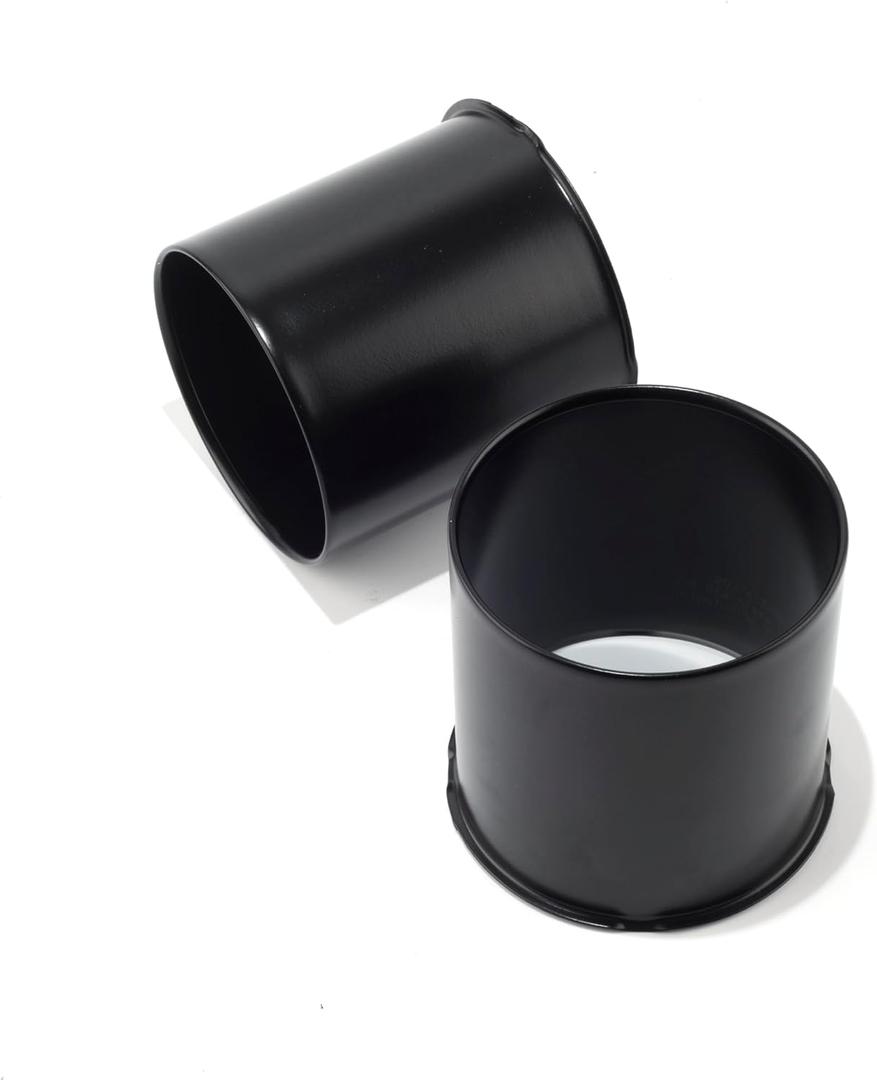 2Pcs 4.25inch Trailer Wheel Center Caps Push Through 4.25" Bore 3.66" Tall Hub Cap for Truck SUV RV Wheel Rim, Black Wheel Cover