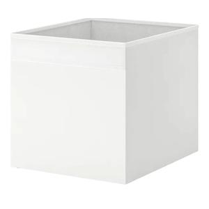 Basics Cube 4 Organizers Bins, Collapsible Storage Baskets for Shelves, White