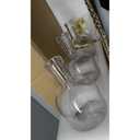 Kaachli Clear Glass Bottles 17 oz (500 ml) 3  Pack for Wine Beverages Drinks Oil Vinegar Kombucha Beer Water Soda with Cork Stopper Airtight Lid