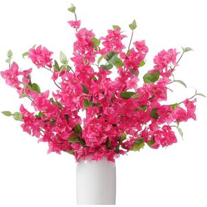 10 Pcs Artificial Bougainvillea Flowers  30" Faux Bougainvillea Branches with Silk Petals, Realistic Single Stem Bougainvillea for Home Wedding Table Party & DIY Floral Decor (Rose Red) 10 Pcs Artificial Bougainvillea Flowers  30" Faux Bougainvillea Branches with Silk Petals, Realistic Single Stem Bougainvillea for Home Wedding Table Party & DIY Floral Decor (Rose Red)