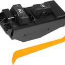 Passenger Power Window Door Lock Switch Fit for Chevy Silverado 1500 2500 2000-2002 No.15045084 - Pack of 1 Black Durable Material