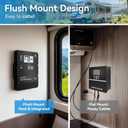 LNEX Solar Charge Controller with Flush Mount Design, 6 Stage Charging with LCD Display 12V/24V Auto PWM Controller 40A for LiFePO4, AGM, Gel, Flooded and Lithium Battery