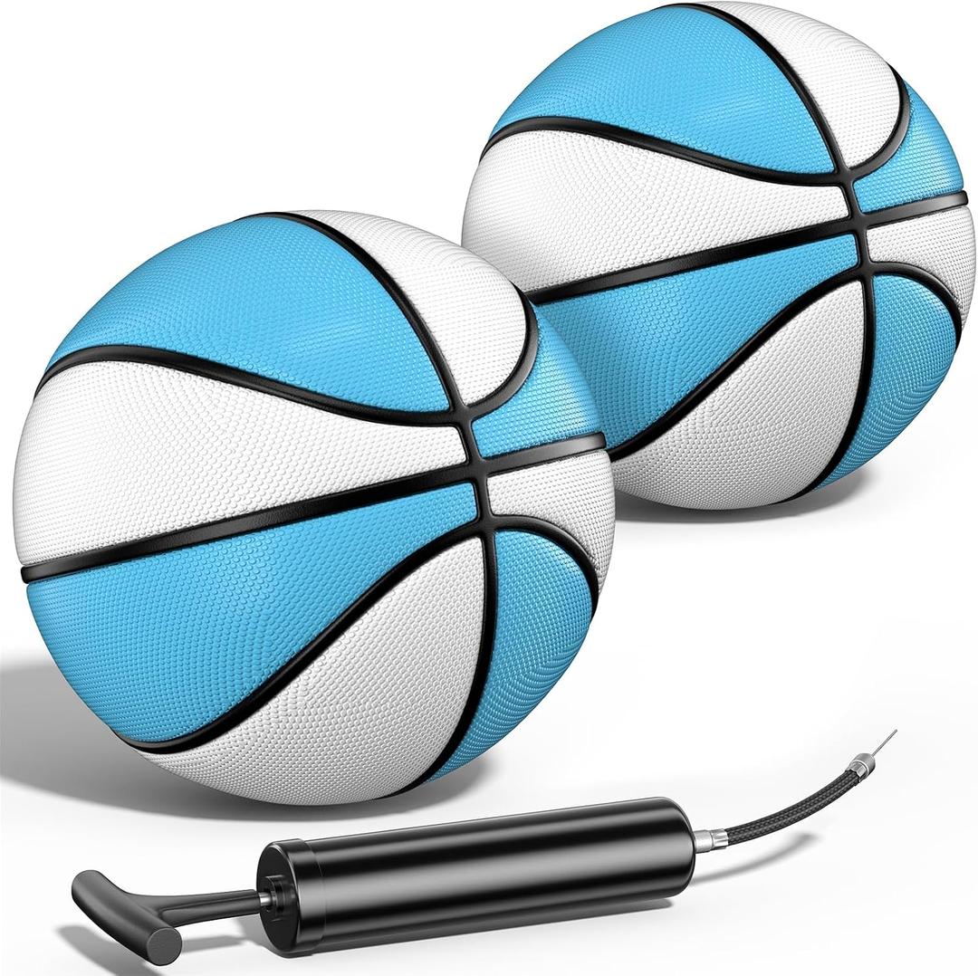 Uladis 2 Pack Pool Basketball - Choose Between Size 3 and Size 6, Waterproof Ball with Anti-Slip Grip, Sturdy for Swimming Pool Basketball Hoops & Games