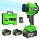 Leaf Blower Cordless - Lightweight Electric Handheld Blower with Battery and Charger, 3 Speed Mode, Blowers for Lawn Care, Patio Cleaning, Dust Cleaner, Snow Blower (Green)