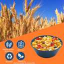 32 Ounce Cereal Bowls, Unbreakable Wheat Straw Fiber Bowl, Lightweight Kitchen Bowls Microwave & Dishwasher Safe BPA Free Bowls, E-Co Friendly Bowls Set for Cereal, Salad,Oatmeal, Soup,Snacks -6 Color