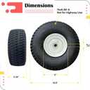 2-Pack 15x6.00-6 Lawn Mower Tire and wheel with chevron Turf Treads and 3" -6'' Offset Hub, 3/4" or 5/8'' Bearings, Front Tire Assembly Replacement for Craftsman Riding Mowers， John Deere Mowers
