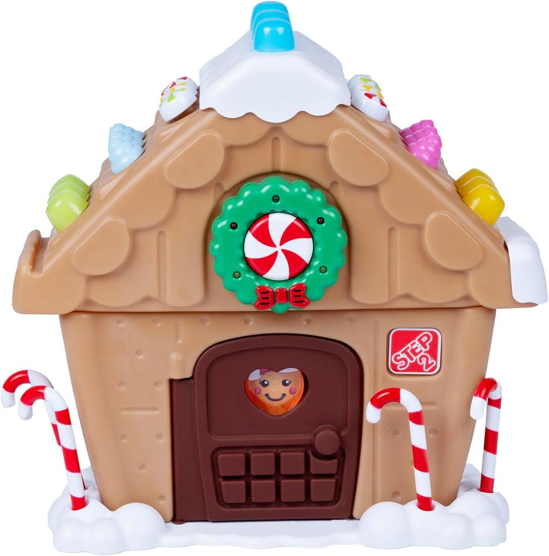 Step2 My First Gingerbread House, Kids Interactive Christmas Holiday Toy, Lights Up and Plays Music, Includes 20 Accessories, For Toddlers 1+ Years Old