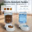 Kenond Automatic Dog Feeders, Gravity Pet Food Dispenser, Large Cat Dogs Water Bowl, 3 Gallon