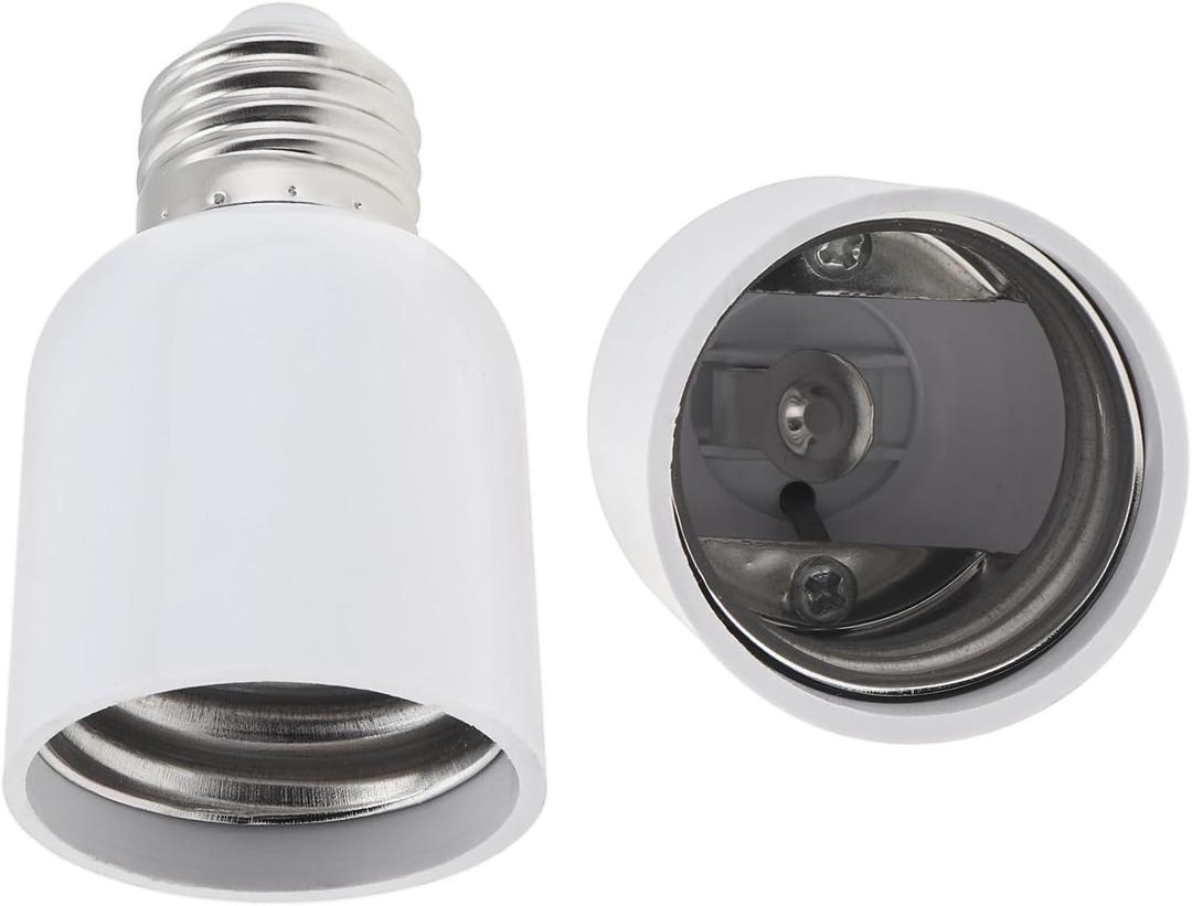 RTNLIT E26 to E39 Mogul Base Adapter, Medium Standard E26 Screw Base to E39 Mogul Light Bulb Lamp Socket Converter, Pack of 2