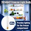 6 Pcs 7014647 Refrigerator Freezer Light Bulb Compatible with Sub-Zero 500 501 550 532 542 561 590 Series Refrigerator & Freezer, 120V 40W E17 Base