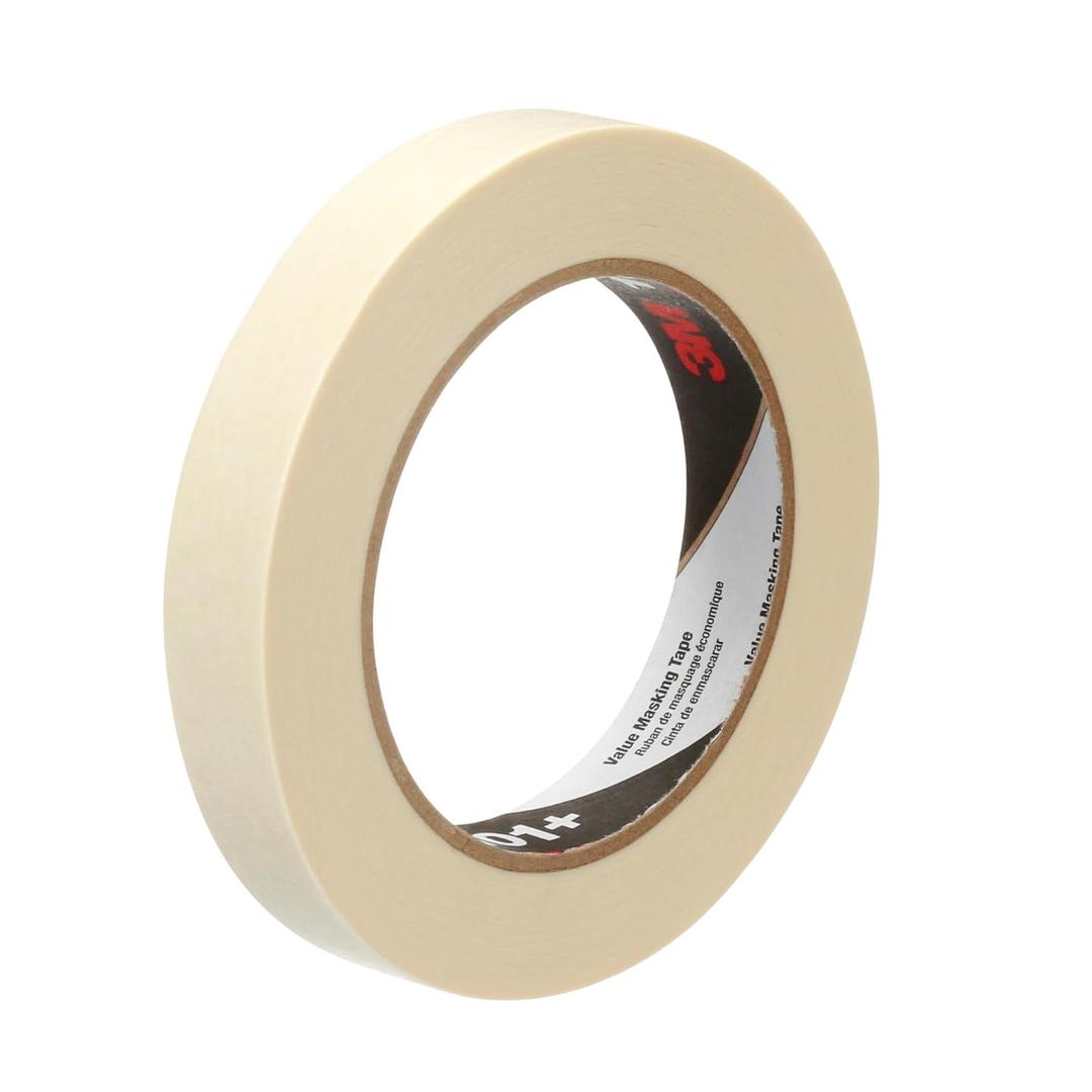 3M 101+ Value Masking Tape, 0.75 Inch x 60 Yards, Tan