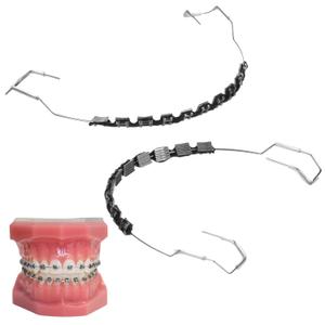 Temporary Fake Braces Kit, Metal Wire Brackets and Orthodontic Ligatures for Dental Students, Fashionable Black Braces for Teeth, Ideal for Practice and Classroom Demonstration