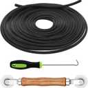 MEWTOGO 3 in 1 Screen Repair Kit, Window Screen Replacement Tools | Including 32.8ft Spline, Roller, Removal Hook,for Replacing & Installing Door Window Screens