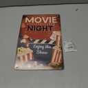 Vintage Movie Night Metal Tin Sign Enjoy The Show With Popcorn Decor For Home Cinema Cafe 8x12 Inch