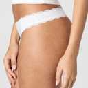 b.tempt'd womens Inspired Eyelet Thong (White, XL)