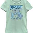Disney Strange World Destiny Awaits Girls Short Sleeve Tee Shirt (Small, Mint)