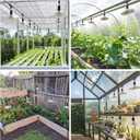 Outdoor Grow Lights with Timer, Full Spectrum Greenhouse Grow Lights with Timer For Outdoor Plants, IP65 Waterproof String Grow Light Outdoor, UL Certified Daisy Chain LED Grow Light, 21.3FT