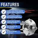 DJB 515169 Pair Front Wheel Bearing Hub Assembly 4WD for 2015-17 Ford F-150
