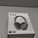 Wentronic Y02 Active Noise Cancelling Headphones,60H Battery,5 EQ Music Modes,Hi-Res Audio,Deep Bass,Foldable Wireless Over Ear Bluetooth 5.4 Headset,Breathable Leather Earpads (Grey)