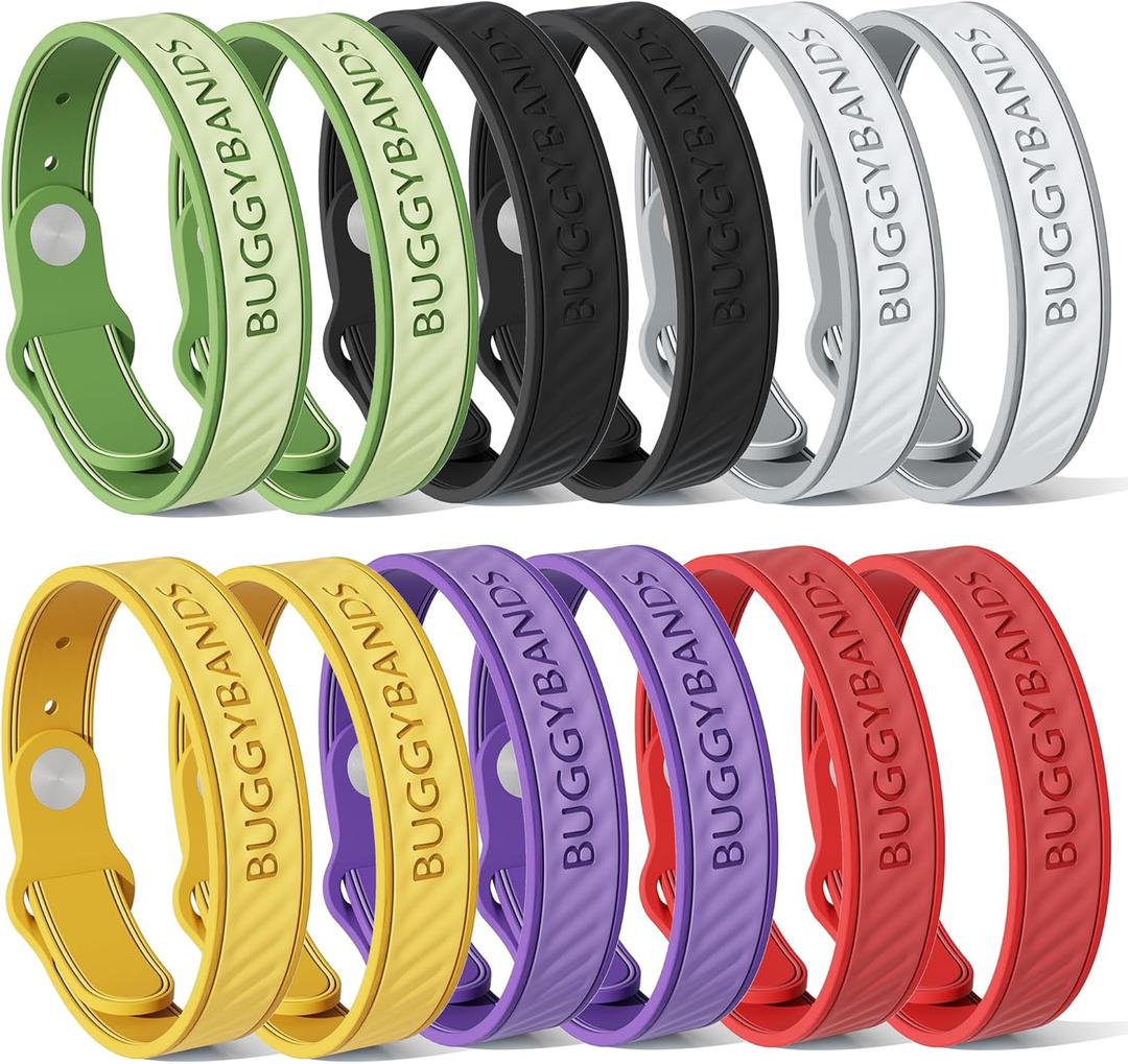 18 Pack Mosquito Repellent Bracelets, Silicone Mosquito Repellent Bands with DEET Free, Natural & Waterproof Bug Wristbands for Kids and Adults, Outdoor Traveling Protection