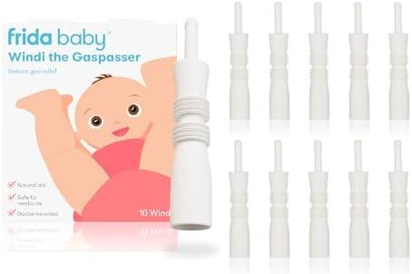 Frida Baby Windi Gas Passer, Baby Gas Relief, Made in USA, 100% Natural, Safe & Effective Instant Relief for Babies & Infants, 10ct