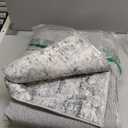 Abstract Rug 5x7 Machine Washable Area Indoor Grey White Low Pile Non-Slip Foldable Thin Accent Rugs for Bedroom Living Room Dining Room