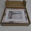 8.5 x 11 Picture Frame Set of 4, Made of Real Glass and Distressed White Certificate & Diploma Frame, 8.5 by 11 Photo for Wall or Tabletop - Display Picture 6x8 with Mat or 8.5x11 Without Mat