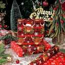 WRAPAHOLIC Reversible Highland Cow Christmas Wrapping Paper - Mini Roll - 17 Inch x 33 Feet - Cow and Snowflake Wrapping Paper for Xmas Holiday, Party Celebration