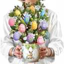 Freshcut Paper Pop Up Cards, Easter Egg Tree, 12 Inch Life Sized 3D Popup Greeting Card, Easter Cards, Thinking of You Card, Mother's Day Card, Blank Notecard & Envelope