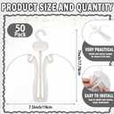 Novabright 50 Pcs Sandal Hangers 7 Inch Plastic Flip Flop Holder Organizer Small Shoe Hooks Hanging Rack Shoe Hangers for Retail Beach Shop Display Home Storage(White)