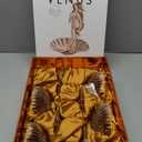 Venus Seashell Coupe Cocktail Glasses | Set of 4 | 8 oz Crystal Ribbed Champagne Saucers for Drinking P-Star and Espresso Martini, Margarita, Daiquiri, Cosmopolitan, Gimlet | Elegant Gift Glassware