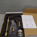 GGStudy 360 Swivel Antique Brass Bathroom Vessel Sink Faucet Single Handle One Hole Matching with Pop Up Drain