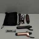 Wavytalk 3 in 1 Curling Wand Set, Multi Curl, Curling Iron Set with Heated Round Brush, Flat Iron Hair Straightener, 1 1/4 inch Curling Iron, Dual Voltage Hair Curler (Rose Gold)