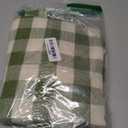 Spring Gingham Tablecloth Rectangle Table Cotton Linen Fabric Picnic Checkered Table Cloth Farmhouse Washable Wrinkle Free Buffalo Plaid Table Cover for Outdoor Birthday Party, Green, 60x75