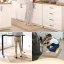 Ophanie Kitchen Mats for Floor, 3/4 inch Thick, 17x24 Anti Fatigue Cushioned Mat, Kitchen Rugs, Waterproof, Comfort Ergonomic Standing Mat for Office, Home, Sink, Beige Non-Slip Ridged Bottom