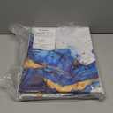 3Pcs Blue Gold Abstract Canvas Wall Art Modern White Blue Gold Foil Wall Decor Pictures Navy Blue and Gold Luxury Marble Posters Prints for Living Room Bedroom Home Decoration 12x16in