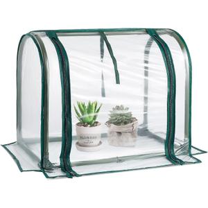 Mini Indoor Greenhouse Tabletop Garden Nursery Plant Cover Tent Humidity Domes for Home Gardening Germination and Seedling Propagation - 23x12x16.5 Inches