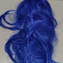 Akstore 28 inch Fashion Wigs Long Wavy Curly Hair Cosplay Wig (Blue)