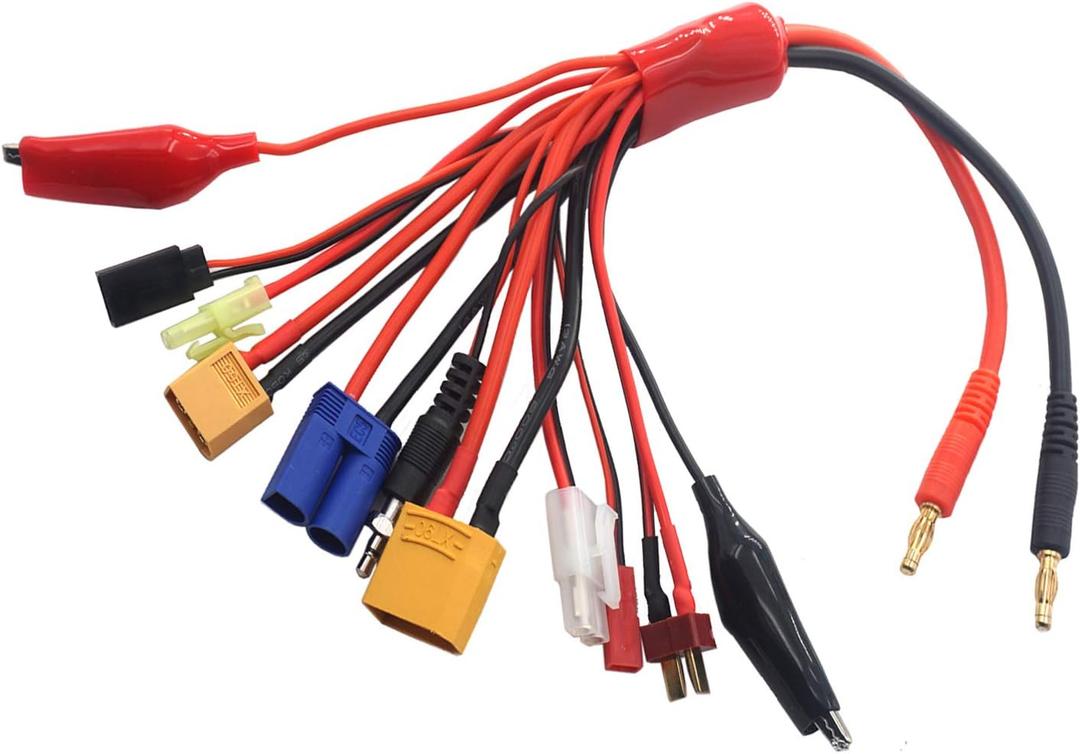 10 in 1 RC Lipo Battery Multi Charger Adapter 4.0mm Banana Plug Lead Convert Cable for RC Car Drone Quadcopter