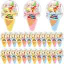 Thyle 24 Pcs Ice Pop Candy Containers End of Year Gifts Students Last Day of School Ice Cream Shape Candy Storage Boxes Cute Plastic Party Favor Boxes Summer Vacation for Wedding Baby Shower