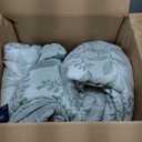 Bedsure Comforter Set King Size - Cute Floral Bedding Comforter Set, 3 Pieces, 1 Soft Reversible Sage Green Botanical Flowers Comforter and Pillow Shams