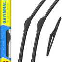 Gavimnal 22"+21"+11" Silicone Wiper Blades Replacement For Jeep Grand Cherokee 2011-2023,All-Season Front Rear Windshield Wiper Blades(Set of 3) (22"+21"+11"(J-HOOK Arm))
