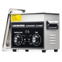 CREWORKS 3.2L Ultrasonic Cleaner with Heater & Timer, 304 Stainless Steel Sonic Cleaner, 0.8gal Ultrasonic Parts Cleaner with Knobs, 120W Professional Lab Ultrasonic Cleaner for Glasses Coin Microchip