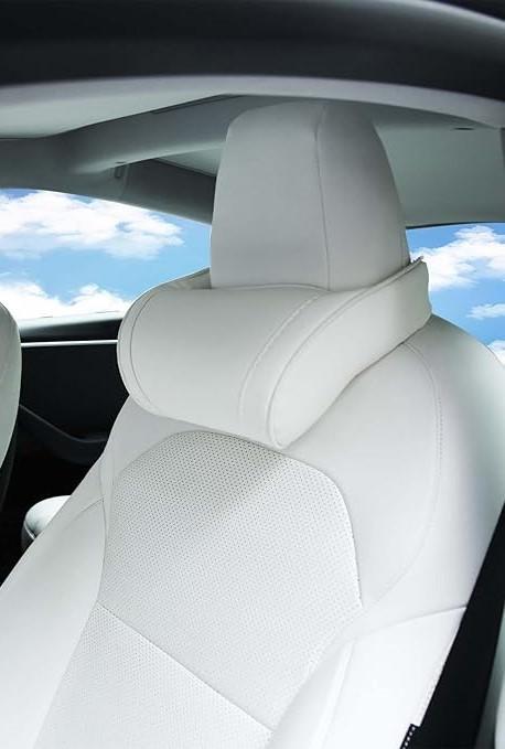 Car Neck Pillow with Memory Foam Comfortable Ergonomic Design Seat Neck Support Headrest Softness Car Pillow Cushion for Driving, Universal Fit, 1 Piece