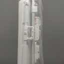 Reinforced 42 Extra Tall x 80 Wide Retractable Baby Gates with Rods to Prevent Crawling Through, Extra Tall Dog Gate for Large Openings Indoor Outdoor Long Mesh Gate for Stairs and Doorways, White